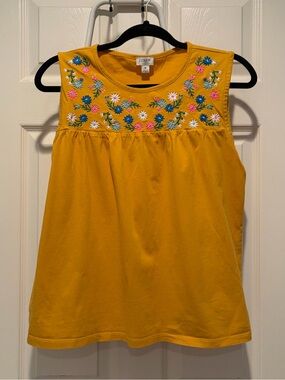 J. Crew Embroidered Sleeveless Tops
